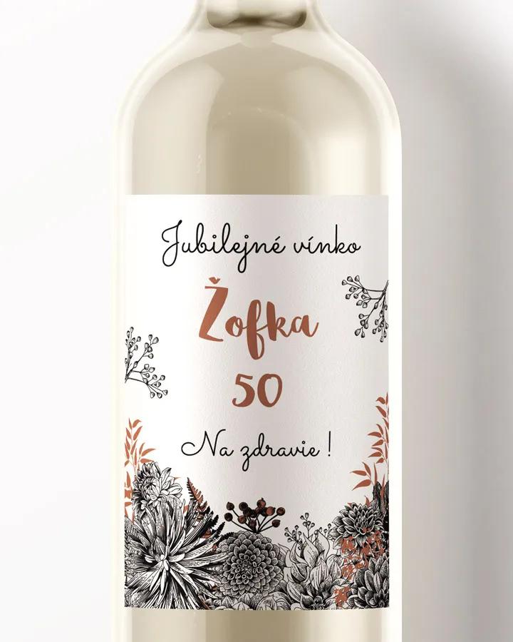 Etikety na víno / pálenku motív Poľné kvety 03