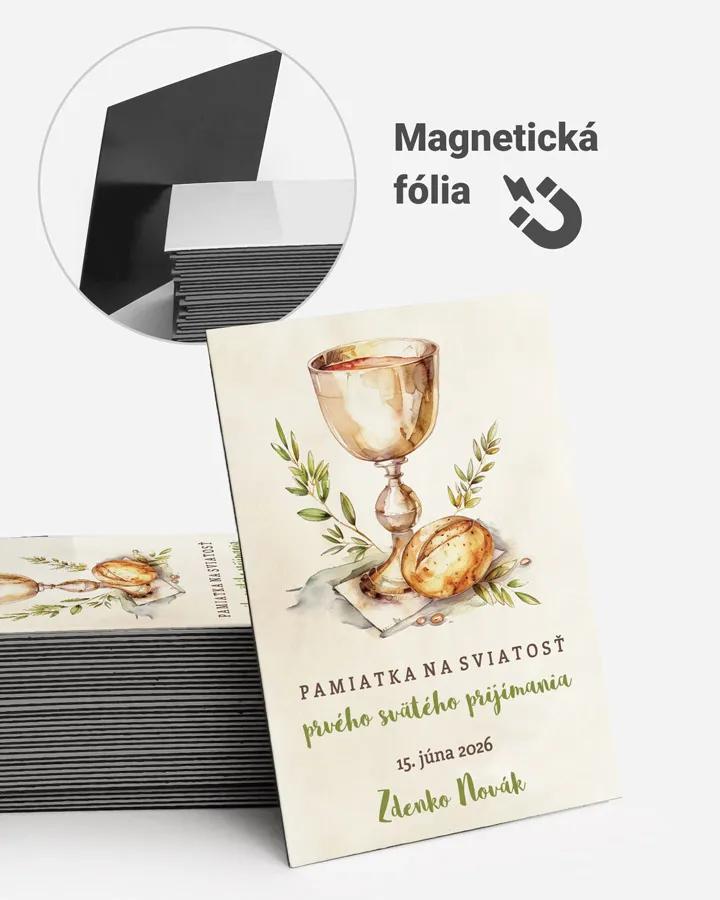 Pamätné magnetky zo sviatosti krstu, prijímania, konfirmácie - motív 50
