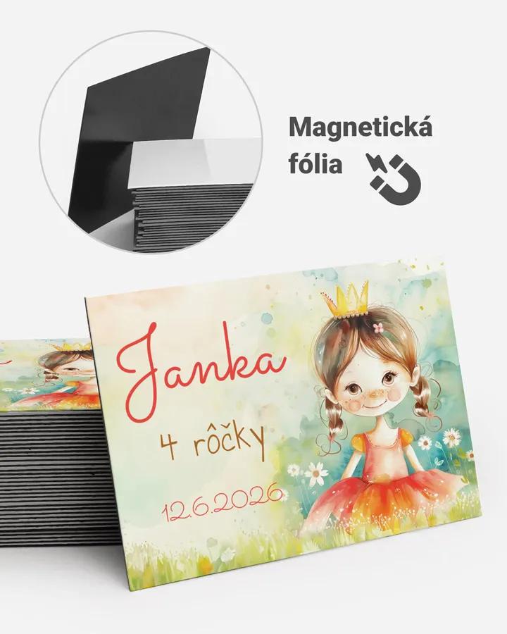 Pamätné magnetky z oslavy obdĺžnik - Rozprávková princezná