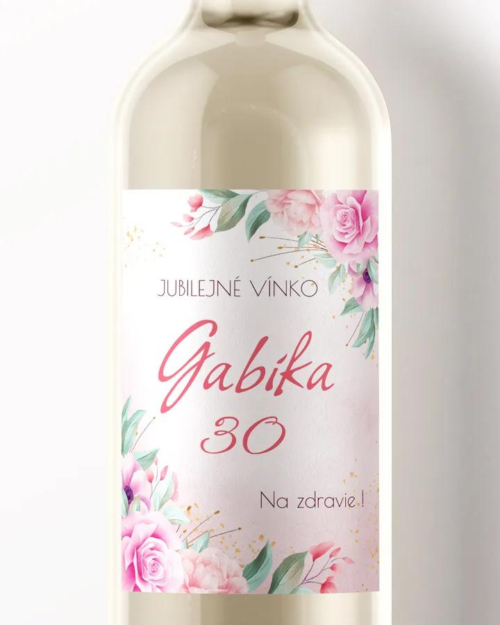 Etikety na víno / pálenku motív Šípové ruže 03
