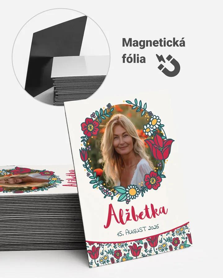 Pamätné magnetky z oslavy s fotkou - Poľné maky 02