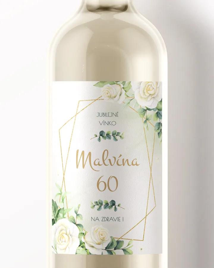 Etikety na víno / pálenku motív Šípové ruže 05