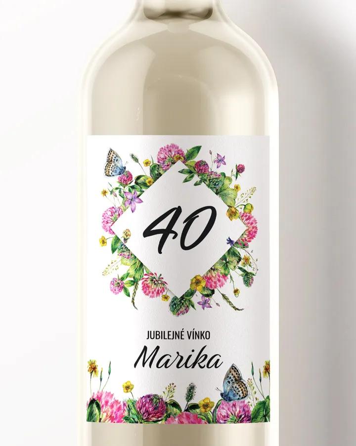 Etikety na víno / pálenku motív Poľné kvety 05