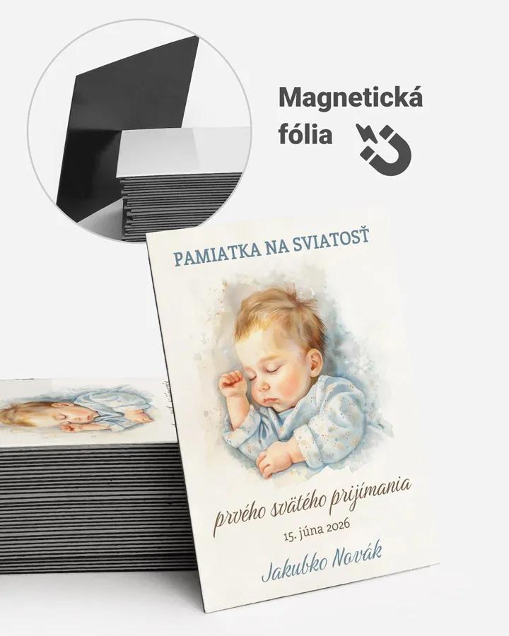 Pamätné magnetky zo sviatosti krstu, prijímania, konfirmácie - motív 59 chlapec