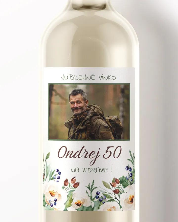 Etikety na víno / pálenku motív s fotkou Lesné plody