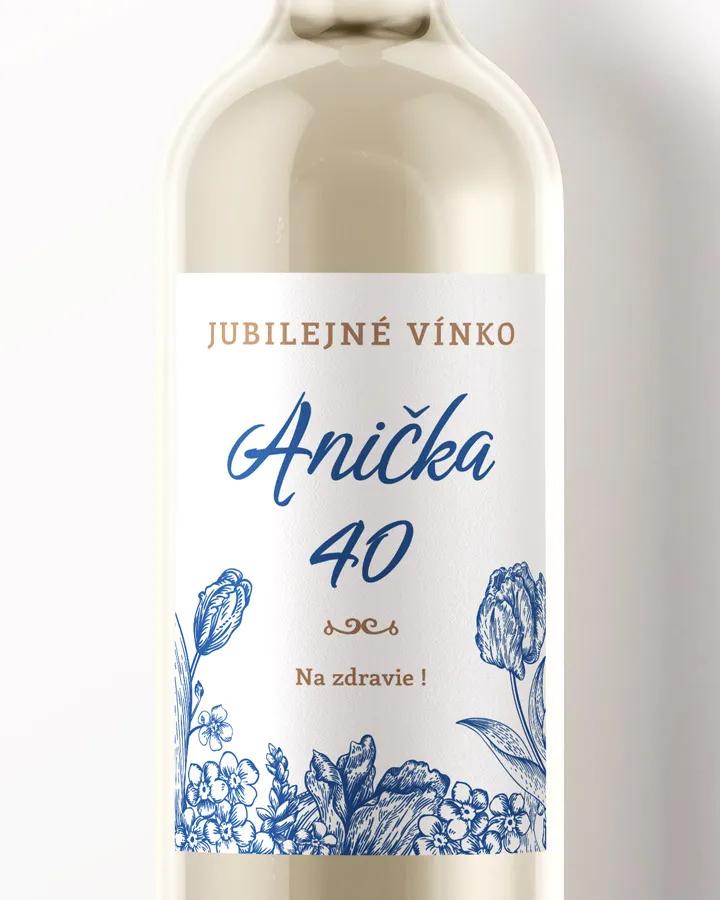 Etikety na víno / pálenku motív Poľné kvety 06