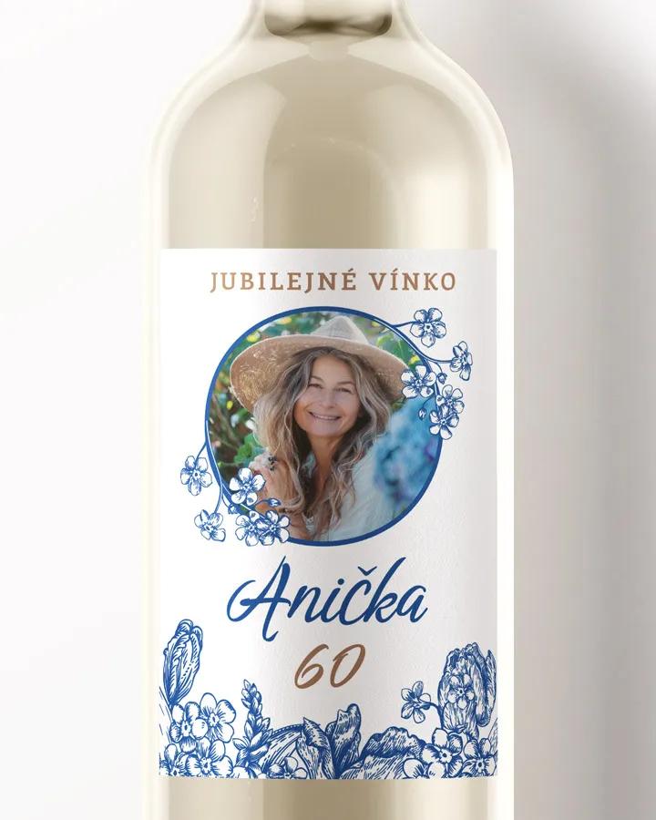 Etikety na víno / pálenku motív s fotkou Poľné kvety 06