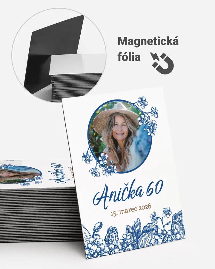 Pamätné magnetky z oslavy s fotkou - Poľné kvety 06
