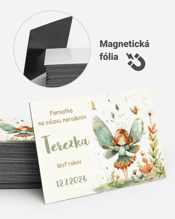 Pamätné magnetky z oslavy obdĺžnik - Motýlia víla