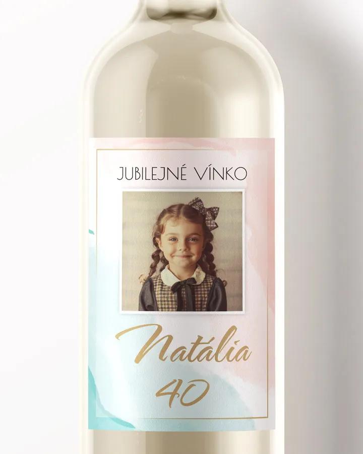 Etikety na víno / pálenku motív s fotkou Abstrakt 01