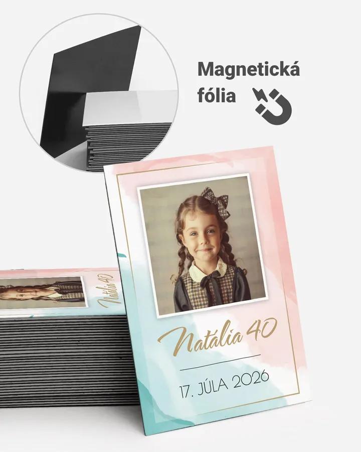 Pamätné magnetky z oslavy s fotkou - Abstrakt 01