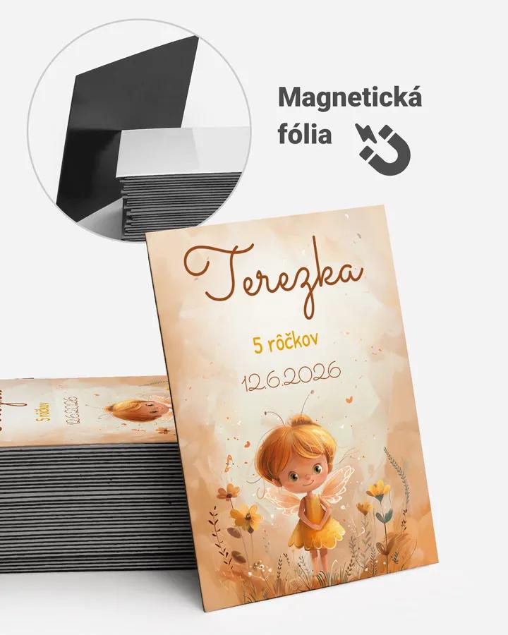 Pamätné magnetky z oslavy obdĺžnik - Zlatá víla