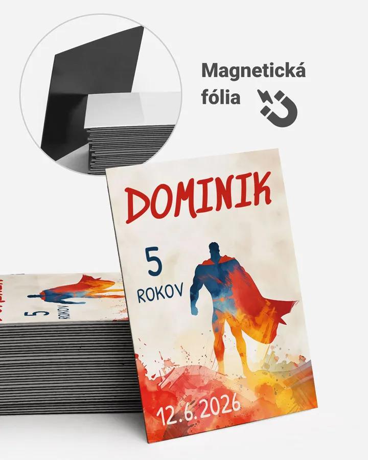 Pamätné magnetky z oslavy obdĺžnik - Superhrdina