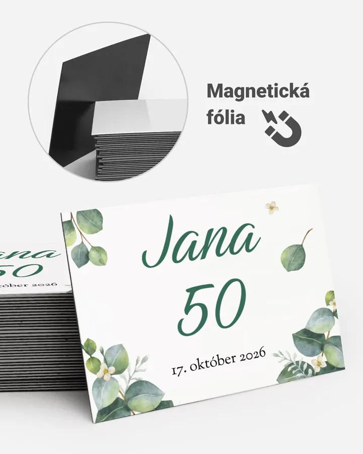 Pamätné magnetky z oslavy  - Greenery 04