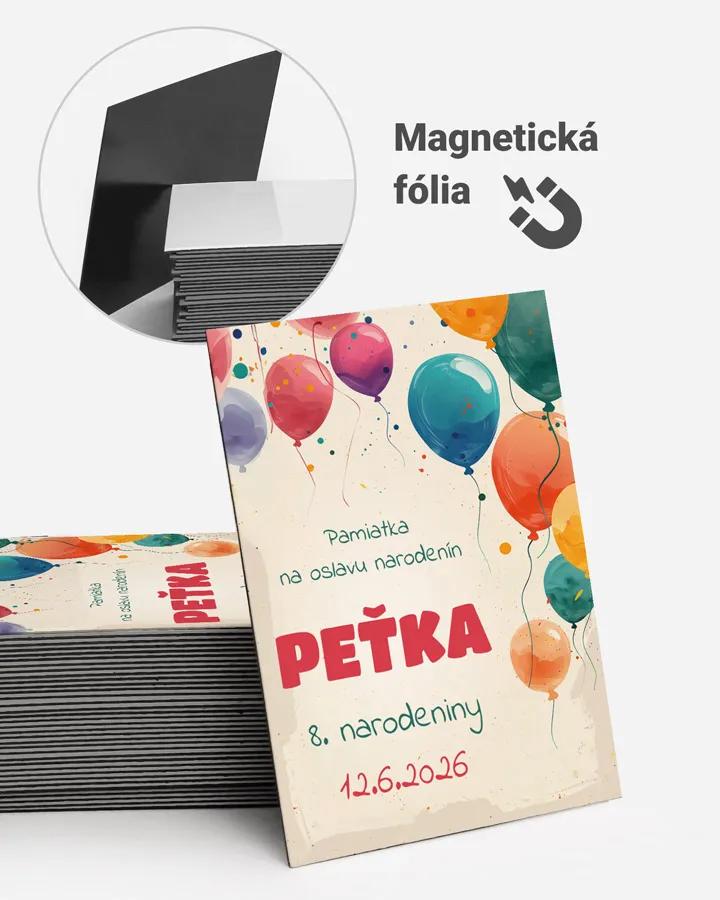 Pamätné magnetky z oslavy obdĺžnik - Párty balóny 02