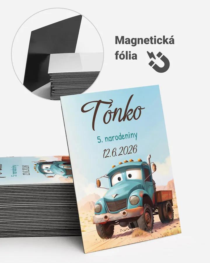 Pamätné magnetky z oslavy obdĺžnik - Nákladné auto 02