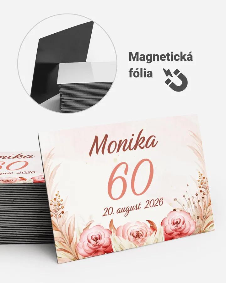 Pamätné magnetky z oslavy  - Sušené kvety 02