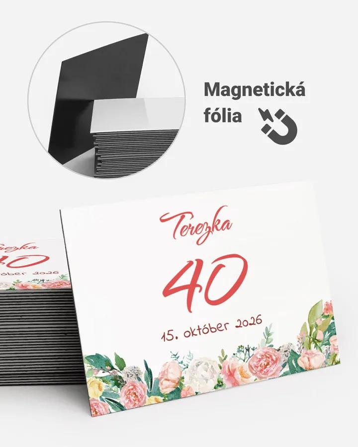 Pamätné magnetky z oslavy  - Veniec kvetov
