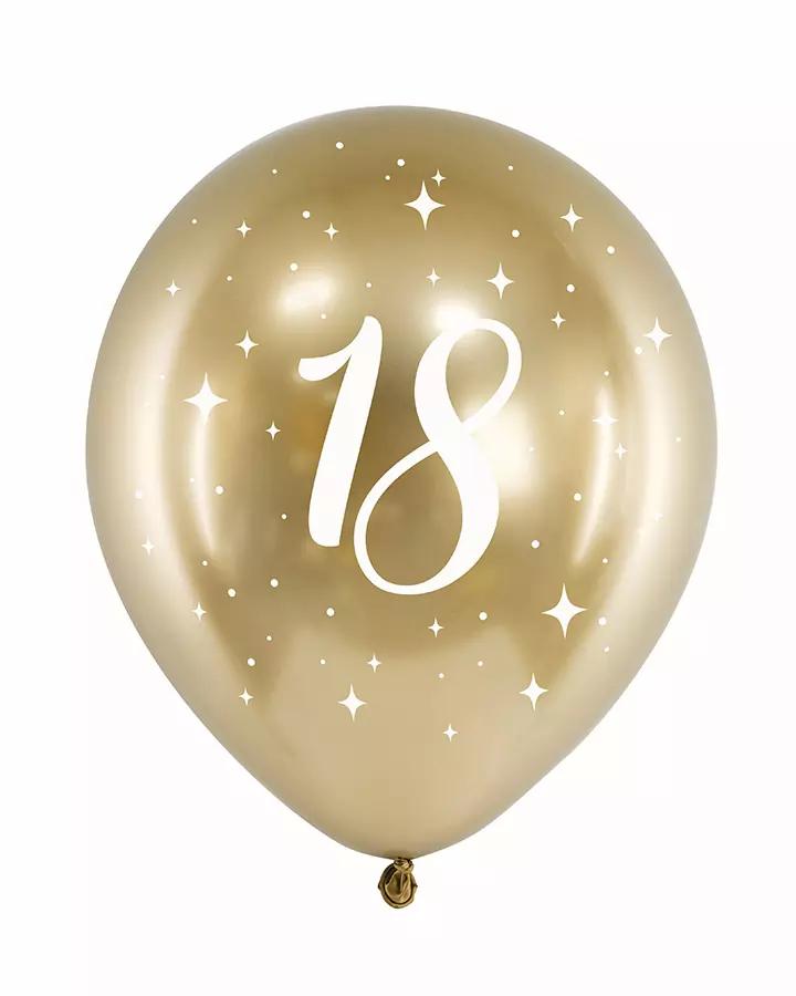 Narodeninové balóny s číslom 18 (6ks)