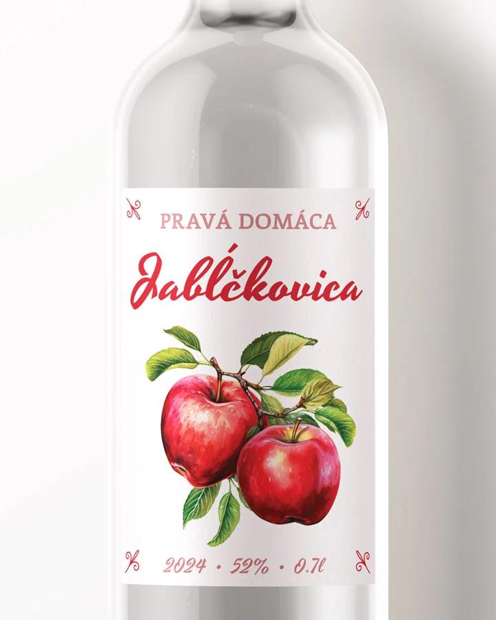 Etikety na pálenku Jabĺčkovica 12