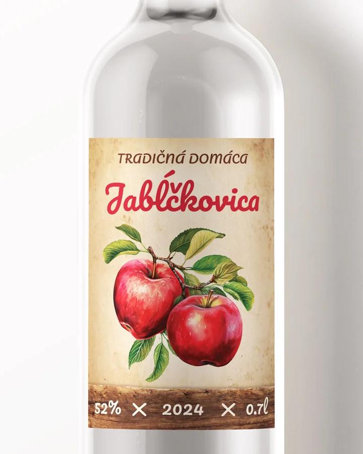 Etikety na pálenku Jabĺčkovica 15