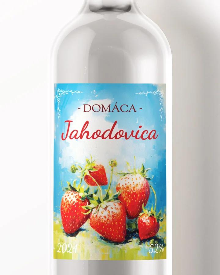 Etikety na pálenku Jahodovica 01