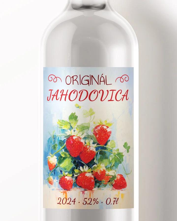 Etikety na pálenku Jahodovica 02
