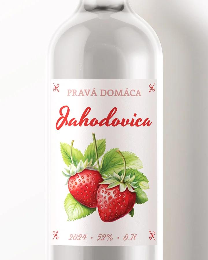 Etikety na pálenku Jahodovica 06