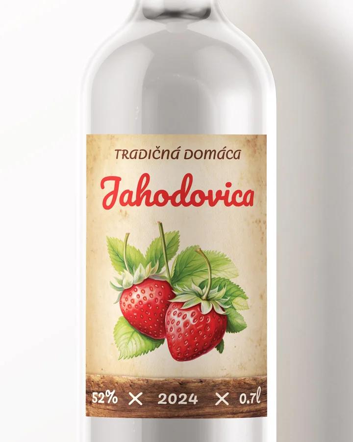 Etikety na pálenku Jahodovica 09