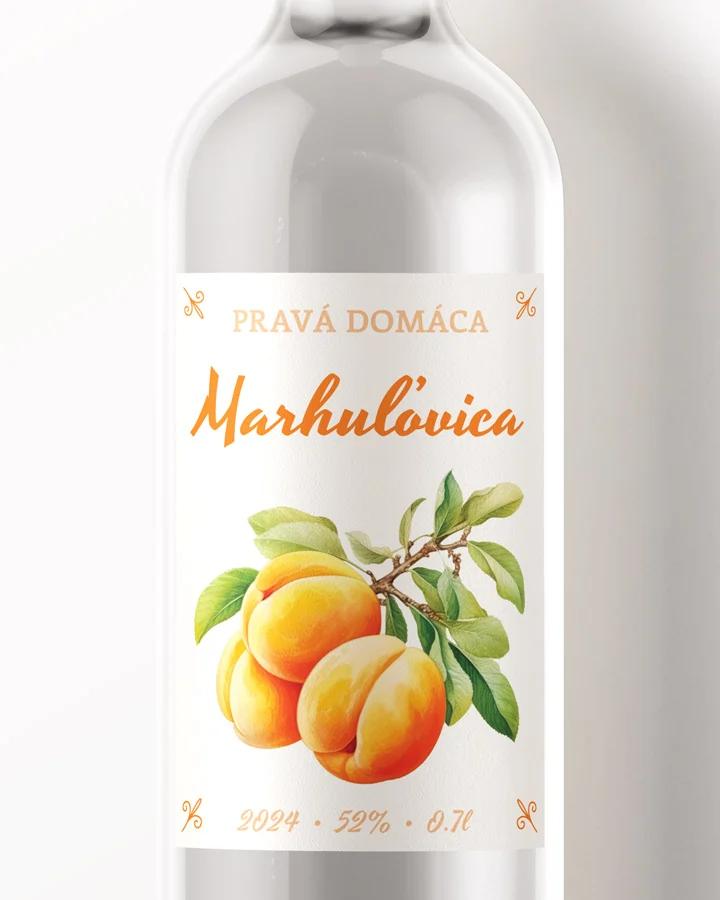 Etikety na pálenku Marhuľovica 12