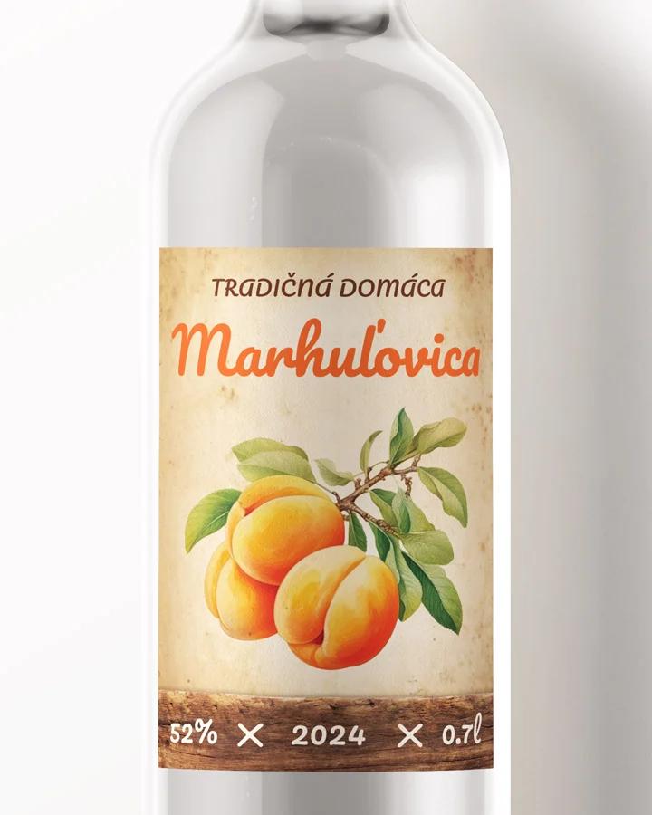 Etikety na pálenku Marhuľovica 15