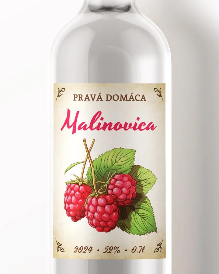 Etikety na pálenku Malinovica 08