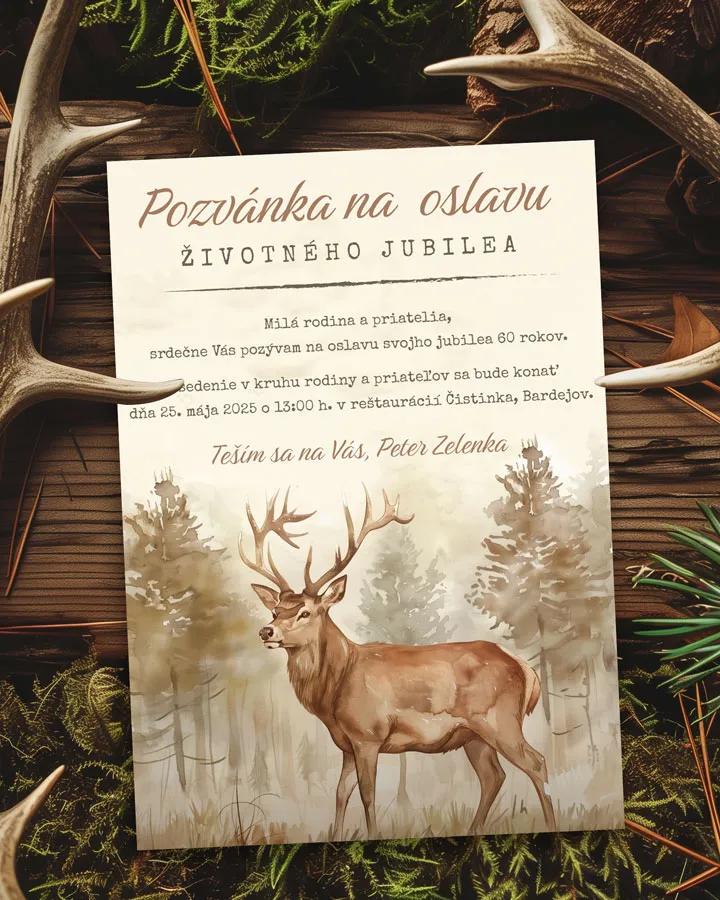 Pozvánka na narodeniny Jeleň 02
