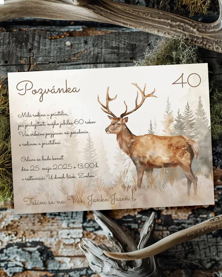 Pozvánka na narodeniny Jeleň 03