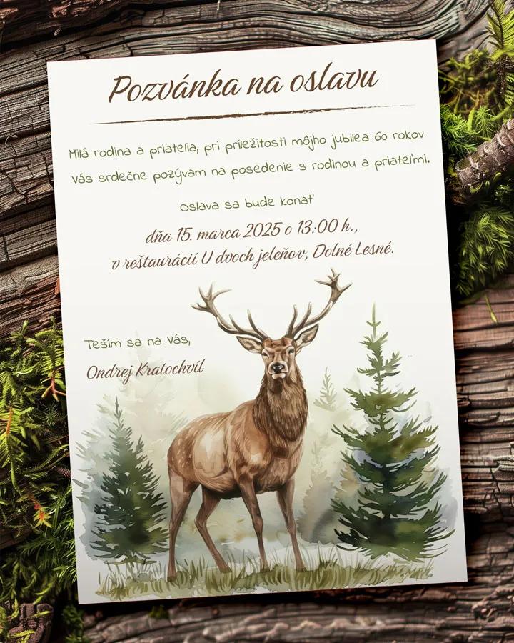 Pozvánka na narodeniny Jeleň 04