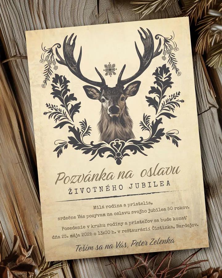 Pozvánka na narodeniny Jeleň 05