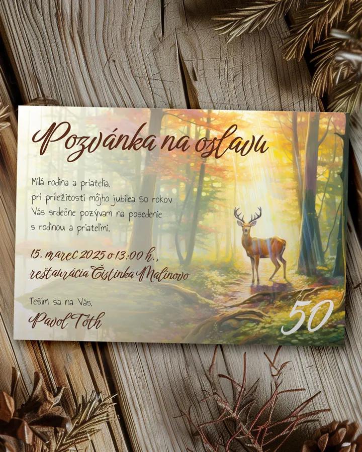 Pozvánka na narodeniny Jeleň 08