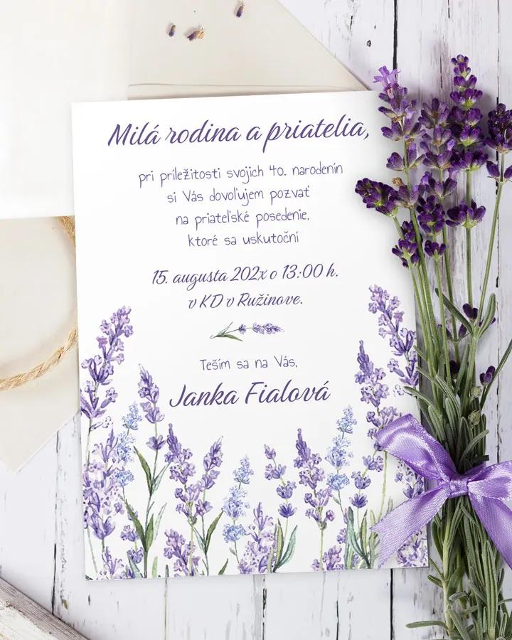 Pozvánka na narodeniny Levanduľa 01