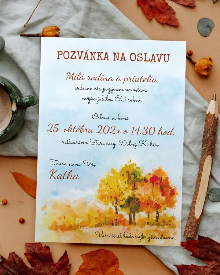 Pozvánka na narodeniny Jeseň 01