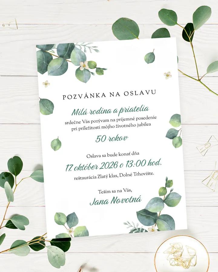 Pozvánka na narodeniny Greenery 04