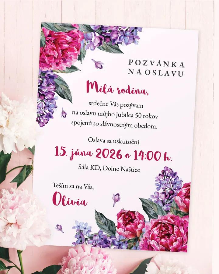 Pozvánka na narodeniny Pivonky s orgovánom