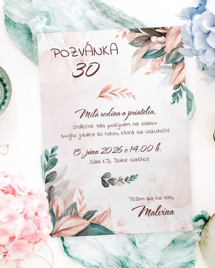 Pozvánka na narodeniny Botanic 01