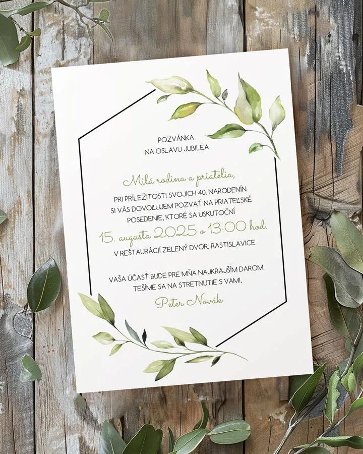 Pozvánka na narodeniny Greenery 06