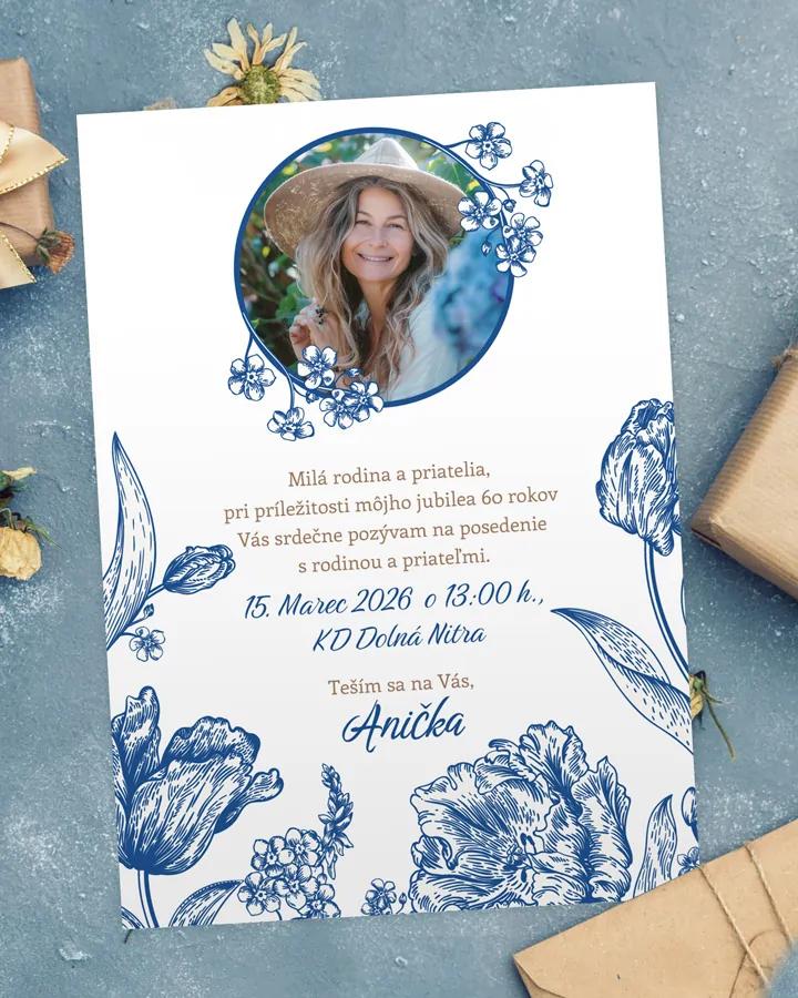 Pozvánka na narodeniny s fotkou Poľné kvety 06