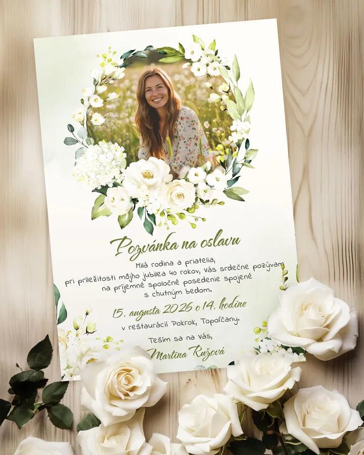 Pozvánka na narodeniny s fotkou Šípové ruže 07
