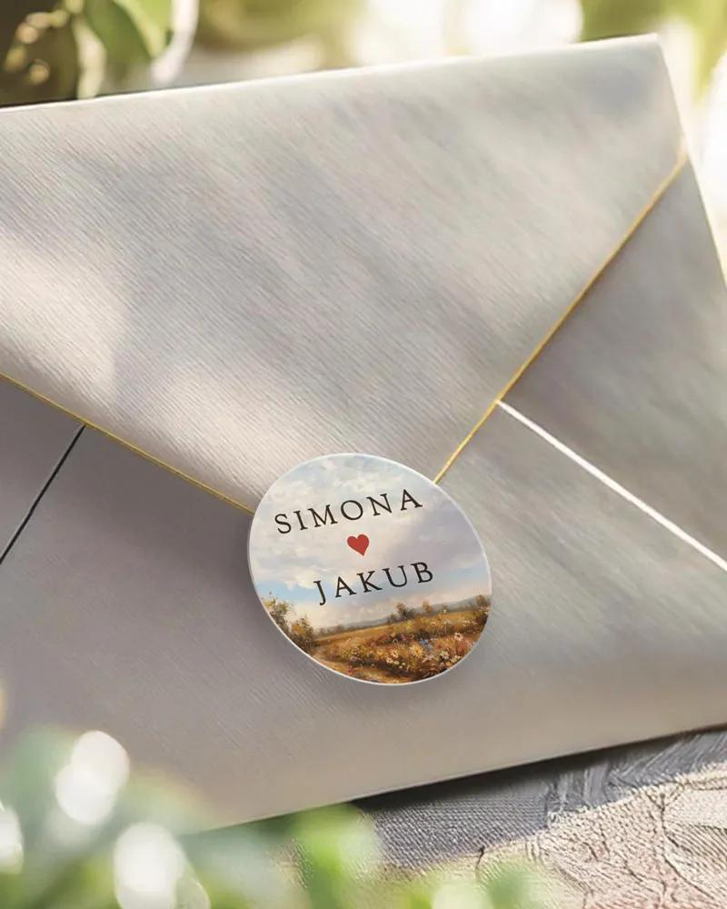 Mini nálepky na obálky / darčeky Kapitola lásky I