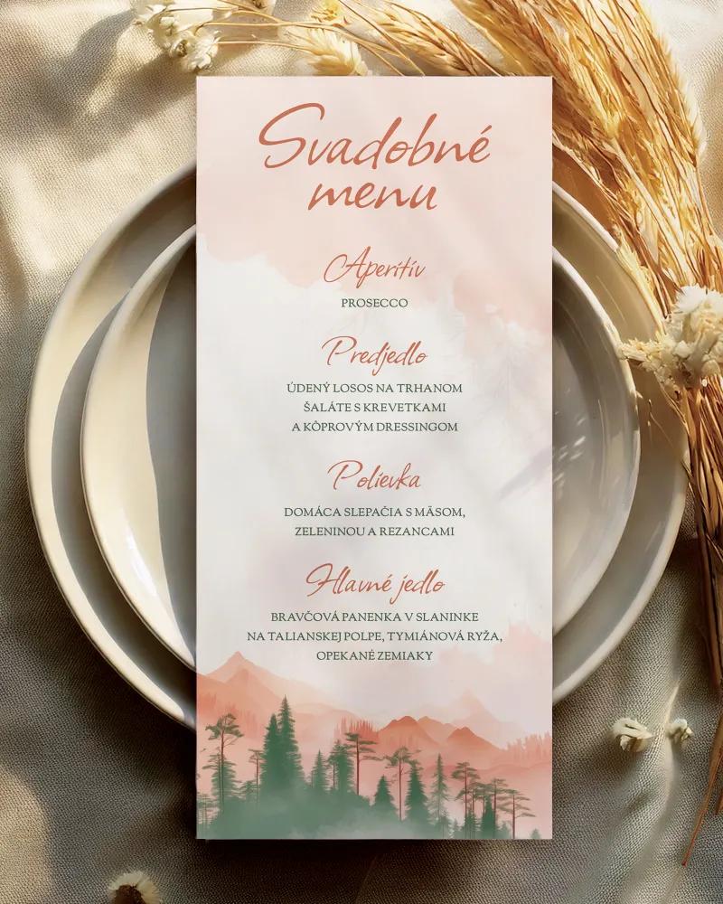 Svadobné menu - Pohorie lásky