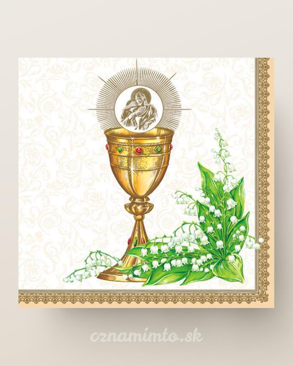 Servítky na krst - svätý motív