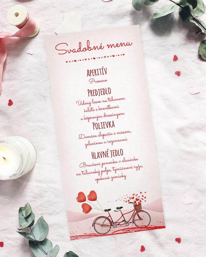 Svadobné menu - Svadobný bicykel