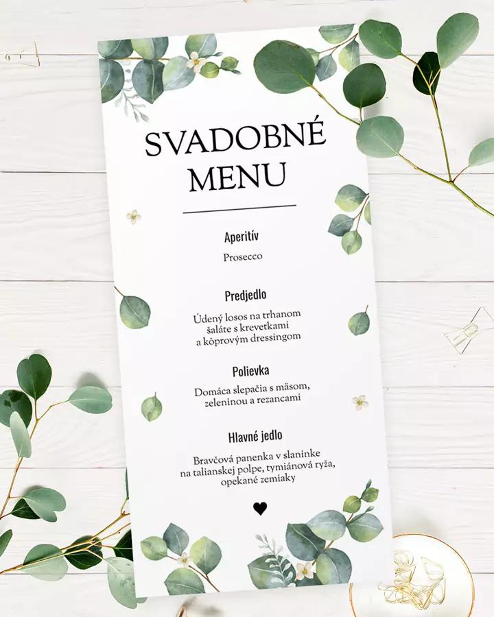 Svadobné menu - Greenery 04